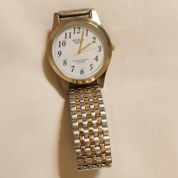 Acqua Indiglo Men's Steel Gold Tone Watch - Picture 6 of 10